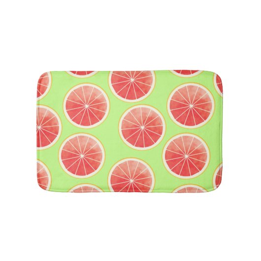 Pink Grapefruit Slicten Pattern Badmat (Voorkant)