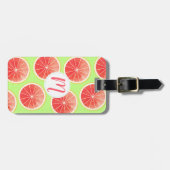 Pink Grapefruit Slicten Pattern Bagagelabel (Voorkant horizontaal)