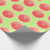 Pink Grapefruit Slicten Pattern Cadeaupapier (Hoek)