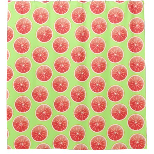 Pink Grapefruit Slicten Pattern Douchegordijn (Voorkant)