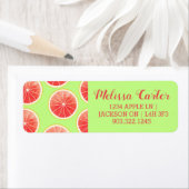 Pink Grapefruit Slicten Pattern Etiket (Insitu)