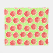 Pink Grapefruit Slicten Pattern Fleece Deken (Voorkant (Horizontaal))