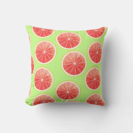 Pink Grapefruit Slicten Pattern Kussen