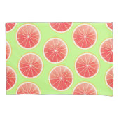 Pink Grapefruit Slicten Pattern Kussensloop (Voorkant)