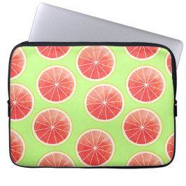 Pink Grapefruit Slicten Pattern Laptop Sleeve