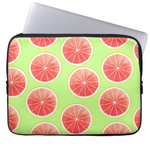 Pink Grapefruit Slicten Pattern Laptop Sleeve
