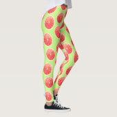 Pink Grapefruit Slicten Pattern Leggings (Rechts)