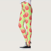 Pink Grapefruit Slicten Pattern Leggings (Links)