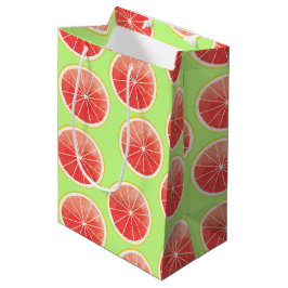 Pink Grapefruit Slicten Pattern Medium Cadeauzakje