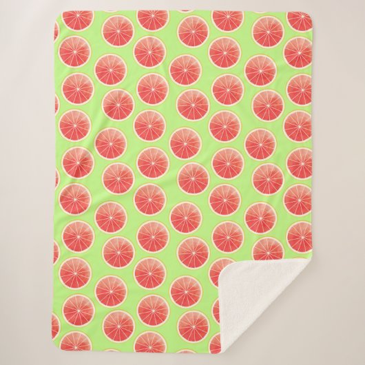 Pink Grapefruit Slicten Pattern Sherpa Deken (Voorkant)