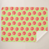 Pink Grapefruit Slicten Pattern Sherpa Deken (Voorkant (horizontaal))