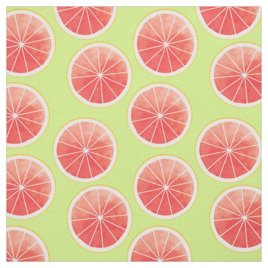 Pink Grapefruit Slicten Pattern Stof (Swatch)