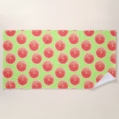 Pink Grapefruit Slicten Pattern Strandlaken (Voorkant)