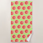 Pink Grapefruit Slicten Pattern Strandlaken (Voorkant)