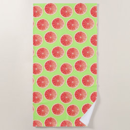 Pink Grapefruit Slicten Pattern Strandlaken