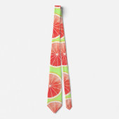 Pink Grapefruit Slicten Pattern Stropdas (Voorkant)