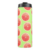 Pink Grapefruit Slicten Pattern Thermosbeker (Voorkant)