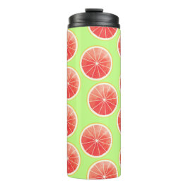 Pink Grapefruit Slicten Pattern Thermosbeker