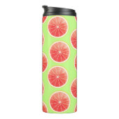 Pink Grapefruit Slicten Pattern Thermosbeker (Geroteerd rechts)