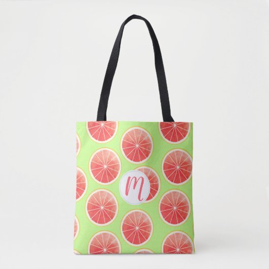 Pink Grapefruit Slicten Pattern Tote Bag (Voorkant)