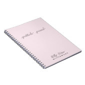 Pink Gratitude Journal - Schattigee scripttypograf Notitieboek (Rechterzijde)
