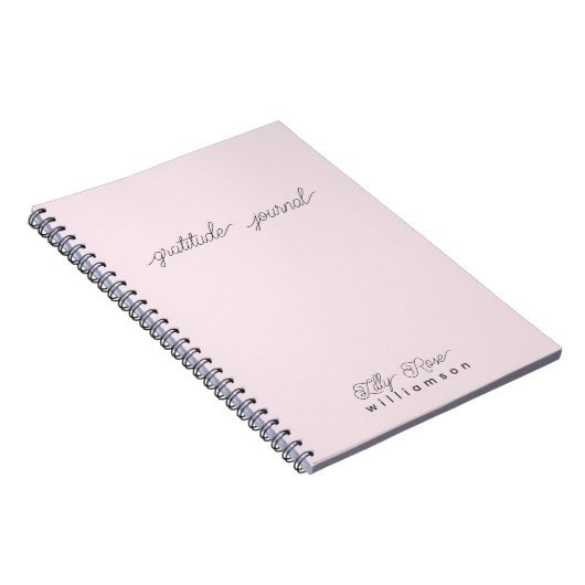 Pink Gratitude Journal - Schattigee scripttypograf Notitieboek (Rechterzijde)