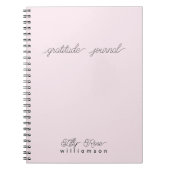 Pink Gratitude Journal - Schattigee scripttypograf Notitieboek (Voorkant)