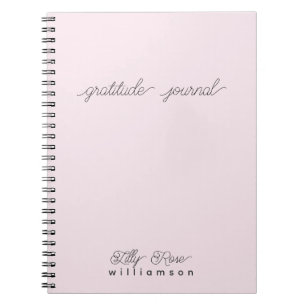 Pink Gratitude Journal - Schattigee scripttypograf Notitieboek