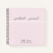 Pink Gratitude Journal - Schattigee scripttypograf Notitieboek (Voorkant)
