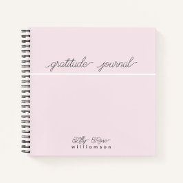Pink Gratitude Journal - Schattigee scripttypograf Notitieboek
