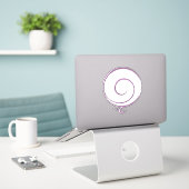 Pink Gratitude  Sticker (Laptop op bureau)