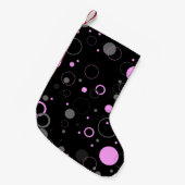 Pink Gray abstract seamless pattern with circles.  Kleine Kerstsok (Voorkant (Hangend))