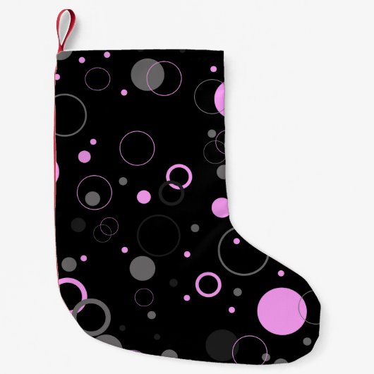 Pink Gray abstract seamless pattern with circles.  Kleine Kerstsok (Voorkant)