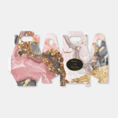 Pink, Gray and Gold Marble Agate Birthday Party Bedankdoosjes (Uitgevouwen)