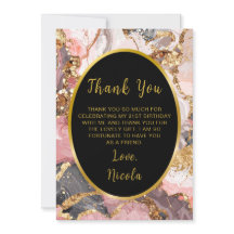 Pink, Gray and Gold Marble Agate Birthday Party