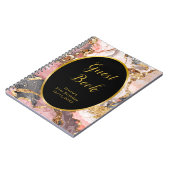 Pink, Gray and Gold Marble Birthday Guest Book Notitieboek (Linkerzijde)