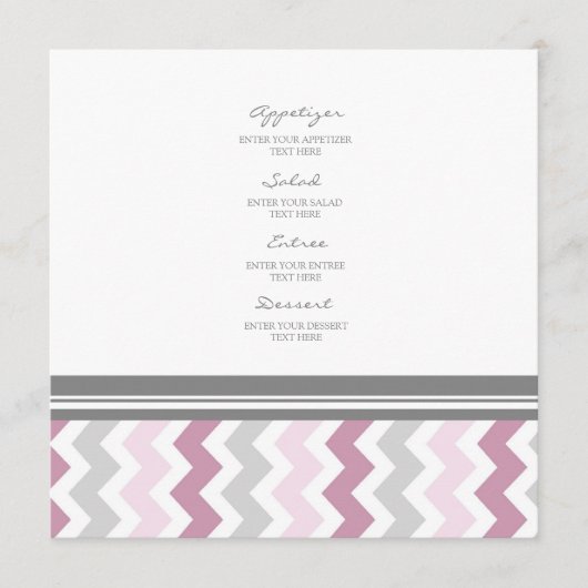 Pink Gray Chevron Menu (Voorkant)