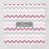 Pink Gray Chevron Menu (Achterkant)