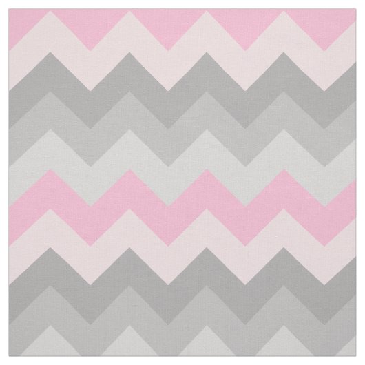 Pink Gray Chevron Ombre Stof (Swatch)