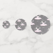Pink & Gray Couture Ballerina Birthday Party Confetti (Achterkanten)