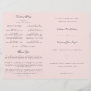 Pink Gray katholieke Weddenschappen Mass Ceremony