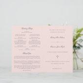 Pink Gray katholieke Weddenschappen Mass Ceremony (Staand voorkant)