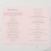 Pink Gray katholieke Weddenschappen Mass Ceremony (Achterkant)