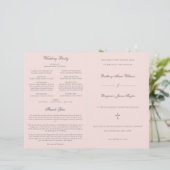 Pink Gray katholieke Weddenschappen Mass Ceremony  (Staand voorkant)