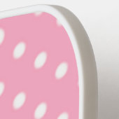 Pink Gray Polka Dot Chevron Pickleball Paddle (Links Detail)