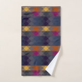 pink gray purple orange and blue geometric bad handdoek (Handdoek)