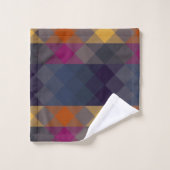 pink gray purple orange and blue geometric bad handdoek (Wasdoekje)