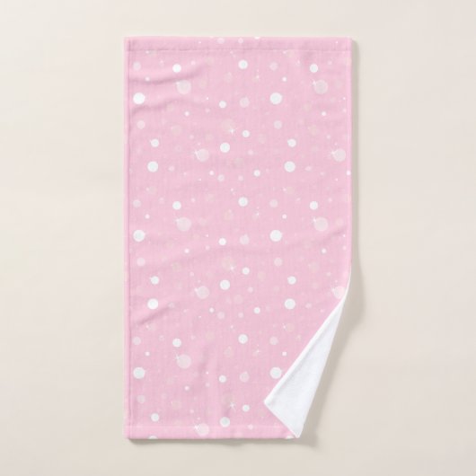  PINK GRAY SPLATTER AANGEPASTE TOWEL SET BAD HANDDOEK (Handdoek)
