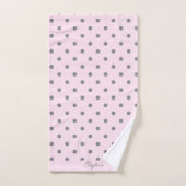  PINK GRAY SPOT BATHROOM TOWEL SET BAD HANDDOEK (Handdoek)