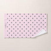  PINK GRAY SPOT BATHROOM TOWEL SET BAD HANDDOEK (Handdoek)
